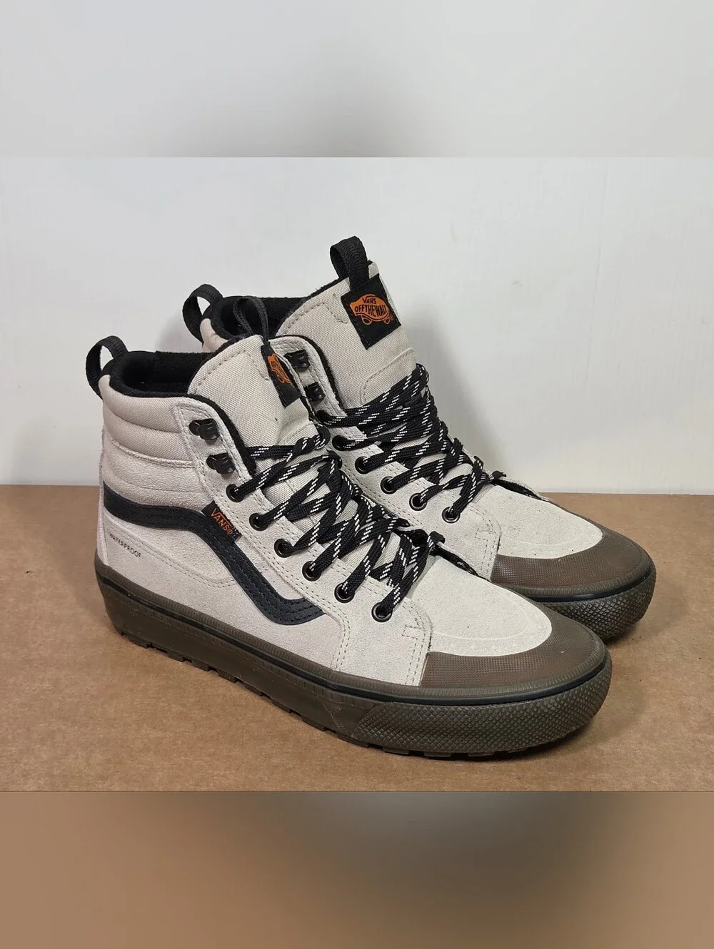 Vans Sk-8 Hi MTE Waterproof Shoes Mens Size 8.5 womens 10 Oatmeal Beige